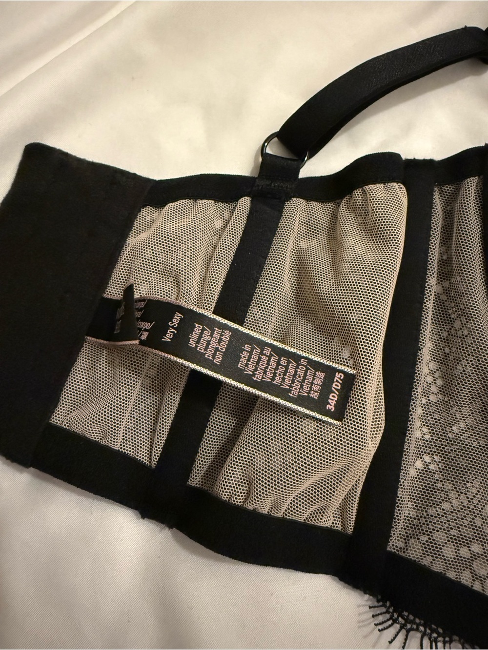Like New Victoria's Secret Very Sexy Black Lace Unlined Plunge High Neck Bra - Picture 3 of 5